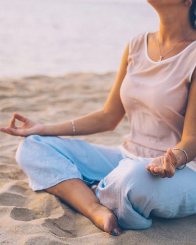 Sunrise or Sunset Yoga by the Sea